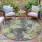 Homeroots 8' Gray And Beige Round Abstract Washable Indoor Outdoor Area Rug 630689 - alternate 7