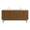 James Martin Vanities Laurent 72" Double Vanity, Honey Oak w/ 3 CM Carrara Marble Top 545-V72-HNO-3CAR - alternate 1