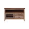 Homeroots 53" Brown Solid Wood Cabinet Enclosed Storage Distressed TV Stand 528762 - alternate 1