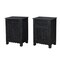 Homeroots 30" Black Solid Wood Distressed One Drawer Nightstand 521199 - alternate 14