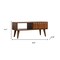Homeroots 35in Brown Solid Wood Enclosed and Open Storage TV Stand 719193 - alternate 8