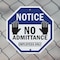 Signmission Notice No Admittance Employees Only, 6 inch X 6 inch, Plastic Sign, 2PK OC-P-2PACK-6-52 - alternate 6