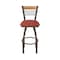 Holland Bar Stool Co Eleanor 30in Swivel Bar Stool with Bronze Finish, Medium Back and Graph Poppy Seat 880 - alternate 7