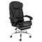 Elama High Back Adjustable Faux Leather Office Chair in Black with Adjustable Footrest ELM-F-011 - alternate 1