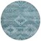 Homeroots 8' Teal Blue And Aqua Round Southwestern Washable Indoor Outdoor Area Rug 588734 - alternate 7