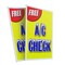 Signmission Free Ac Check, Plastic Signs Only 24 Inch x 36 Inch, Corrugated Plastic, 2PK CSB-2436-2PACK-Free Ac Check - alternate 1