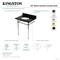 Kingston Brass 30-Inch Black Granite Console Sink with Stainless Steel Legs, 8-Inch, 3-Hole KVPK30K86ST - alternate 2