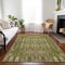 Homeroots 5' X 8' Olive Green Taupe And Beige Moroccan Washable Indoor Outdoor Area Rug 577206 - alternate 8