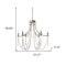 Homeroots White And Silver Candle Style Six Light Metal and Beads Dimmable Chandelier 611354 - alternate 4