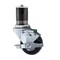Service Caster 3'' Hard Rubber Swivel 1-3/4'' Expanding Stem Caster with Brake SCC-EX20S314-HRS-TLB-134 - alternate 1