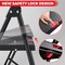Wrightmaster 4.1 ft. Metal Folding Step Ladder, 9 ft. Reach, with Safety Lock Design 800 lbs. Load Capacity ZOR-WK27-4-DF - alternate 7