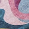 Homeroots 8' Green Pink And Teal Blue Round Abstract Washable Indoor Outdoor Area Rug 604458 - alternate 8