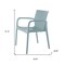 Homeroots Set of Two Baby Blue Heavy Duty Plastic Outdoor Stacking Dining Chairs, 2PK 565195 - alternate 4