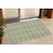 Homeroots 3' X 5' Green And Ivory Geometric Washable Indoor Outdoor Area Rug 599616 - alternate 1