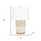 Homeroots 22" White and Gold Mercury Glass Table Lamp With White Cone Shade 528690 - alternate 8