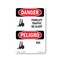 Signmission OSHA Danger Sign, 18" Height, Aluminum, Forklift Traffic Be Alert Bilingual, 1218-VI-1265 OS-DS-A-1218-VI-1265 - alternate 1