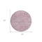 Homeroots 8' Plum And Ivory Round Abstract Washable Indoor Outdoor Area Rug 599006 - alternate 8
