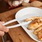 Smarty Had A Party 9" White Disposable Plastic Serving Tongs, 48PK 2549-WH-CASE - alternate 1