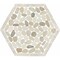 Daltile Pebble Oasis Natural Stone Framed Hexagon Pebble Mosaic 11in x 10in in Tumbled Seashell, 17PK PB44FRMHXPBMSTM - alternate 7