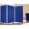 Homeroots 71" Blue Iron Folding Three Panel Screen Room Divider 348668 - alternate 7