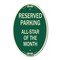 Signmission Reserved Parking All - Star of the Month, 12 In X 18 In Architectural Oval, Heavy Gauge Aluminum A-OV-G-1218-23139 - alternate 1
