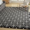Homeroots 5' X 7' Black And Ivory Geometric Indoor Outdoor Area Rug 572642 - alternate 9