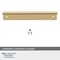 Amerock Edge Pulls 5-1/16 inch 128mm Center-to-Center Champagne Bronze Cabinet Edge Pull BP36575CZ - alternate 3