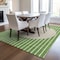 Homeroots 8' X 10' Green And Gray Striped Washable Indoor Outdoor Area Rug 597160 - alternate 7