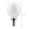 Satco 4.5 Watt G16.5 LED White Candelabra Base 5000K 120 Volt 2-Card, 2PK S21876 - alternate 4