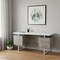Homeroots 60" White and Gray Computer Desk With Three Drawers 490005 - alternate 9