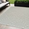 Homeroots 5' X 7' Cream and Beige Geometric Distressed Indoor Outdoor Area Rug 558789 - alternate 9