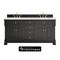 James Martin Vanities Brookfield 72 in. Double Vanity, Black Onyx w/ 3 CM Ethereal Noctis Silestone Top 547-V72-BKO-FENC - alternate 1