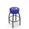 Holland Bar Stool Co 30" Colorado Avalanche Cushion Seat, Blk Wrinkle Base Swivel Bar Stool L8B130ColAva - alternate 1