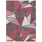 Homeroots 5' X 8' Burgundy Pink And Charcoal Geometric Washable Indoor Outdoor Area Rug 600355 - alternate 8