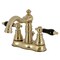 Kingston Brass Double-Handle 4" Centerset Bathroom Faucet with Brass Pop-Up, Brushed Brass FSC1603AKL - alternate 1