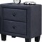Homeroots 2-Tone Gray Upholstered Contemporary Nightstand 285885 - alternate 3