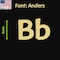 Aacc Self-Adhesive Vinyl Letter: b, Scale: 0.75 in. Color: Gold Font: Anders by, 8PK AACC-Anders-lb-Gold-I0.75x8 - alternate 1