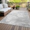 Homeroots 8' X 10' Silver Gray And Ivory Abstract Washable Indoor Outdoor Area Rug 582227 - alternate 8