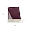 Homeroots 55" X 70" Plum And White Cotton Blend Woven Chevron Plush Throw Blanket with Fringe 633080 - alternate 5