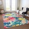 Homeroots 9' X 12' Blush And Pink Floral Washable Indoor Outdoor Area Rug 610977 - alternate 9