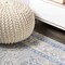 Jonathan Y Modern Persian Vintage Moroccan Traditional Gray/Blue 6 ft Round Area Rug MDP101G-6R - alternate 8