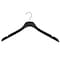 Nahanco 17in Low Gloss Black Wooden SlimLine Shirt/Dress Hanger w/ Black Hook, 50PK SL7021750BH - alternate 1