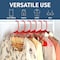 Lifemaster Heavy-Duty Plastic Hangers, Non-Slip, Space-Saving, Holds 5 lbs, Red, 30PK LMPLCRED30 - alternate 6