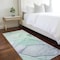Homeroots 8' Runner Blue and Gray Abstract Washable Non Skid Indoor Outdoor Runner Rug 559353 - alternate 8