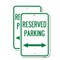 Signmission Reserved Parking Arrow Pointing Left and Right, 18'' X 24'' 2 Signs, Heavy Gauge Aluminum, 2PK A-1824-2PACK-23160 - alternate 1