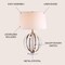 Jonathan Y Logan 26" Metal Orb LED Table Lamp, Polished Nickel JYL1086A - alternate 9