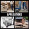 Powertec 6" Caster Wheels (1 Swivel & 1 Fixed), Heavy-Duty Industrial Plate Casters with Rubber Knobby Tread 17056 - alternate 5