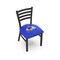 Holland Bar Stool Co BlackLogo Chair, VinylSeat L00418ColAva - alternate 1