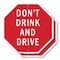 Signmission Don't Drink and Drive, 6 inch X 6 inch, Plastic Sign, 2PK OC-P-2PACK-6-79 - alternate 1