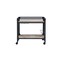Homeroots Black and Natural 32in Rolling Prep Table With Storage 319144 - alternate 1